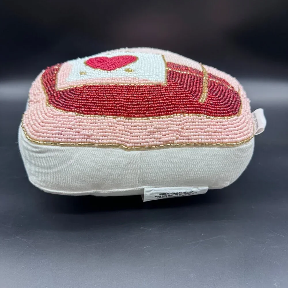 Beaded Love Potion Bottle Decorative Pillow Cupcakes And Cashmere Valentines Day - Picture 3 of 9